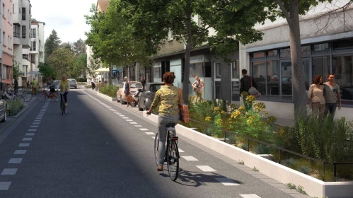 Umgestaltung der Hohenzollernstraße (Visualisierung) Umgestaltung der Hohenzollernstraße (Visualisierung)